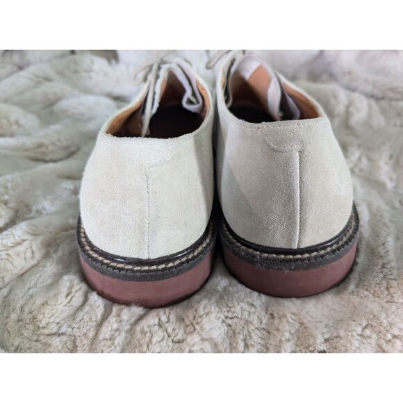 JCrew White Suede Bucks Red Sole size 9 *beautiful* - Picture 1 of 8